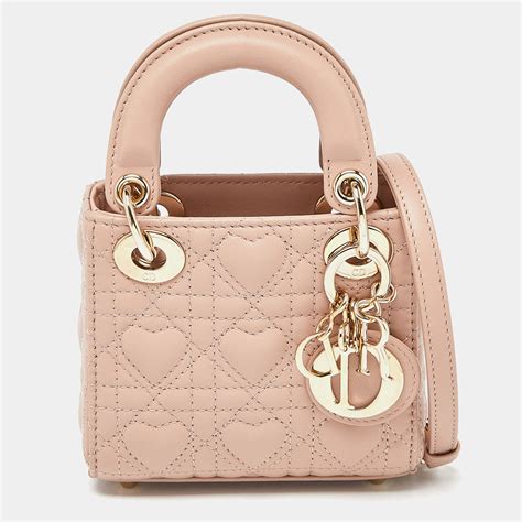 lady dior heart motif|Lady Dior Micro Bag Pink Cannage Lambskin with Heart Motif.